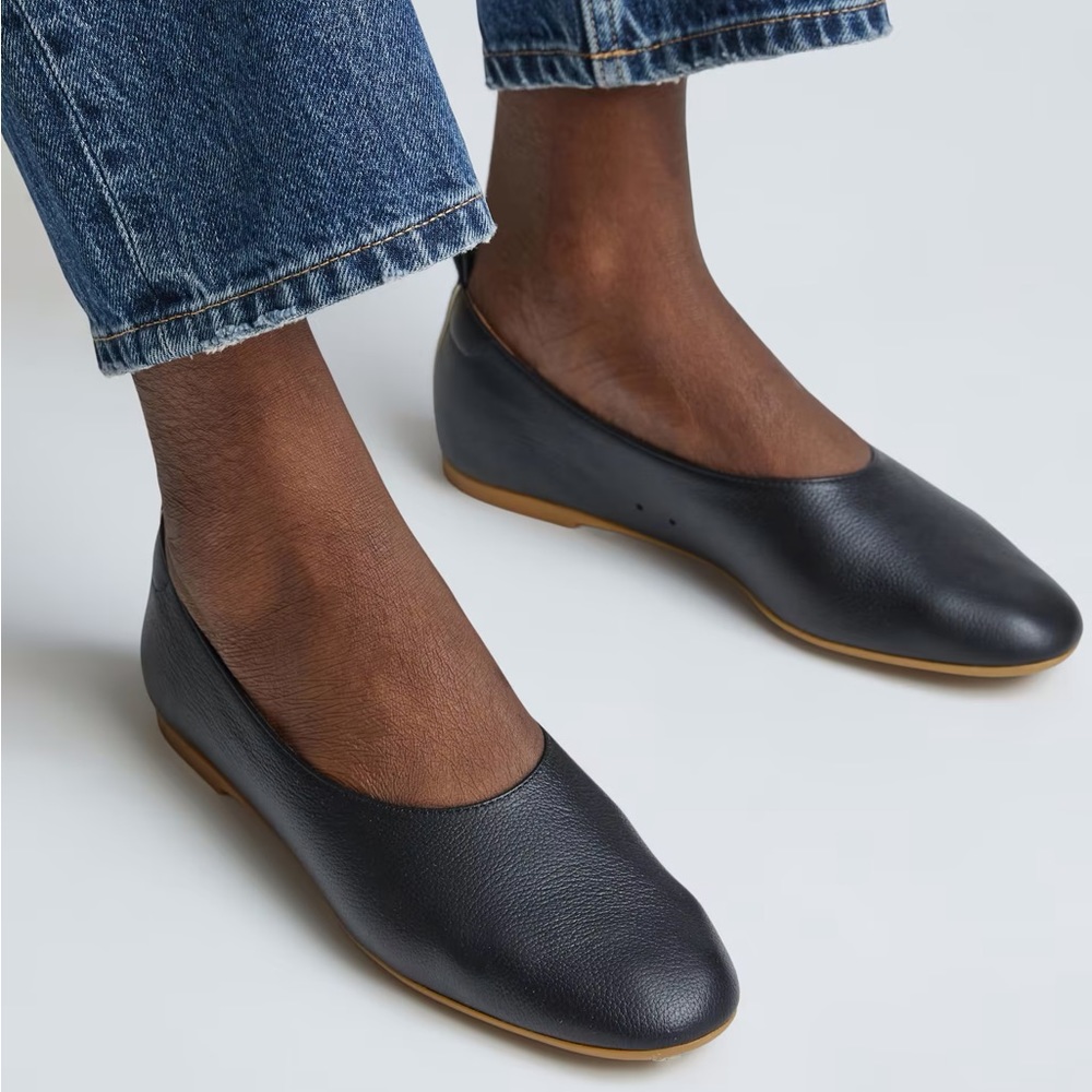 Everlane Italian Leather Day Glove, black, size 9